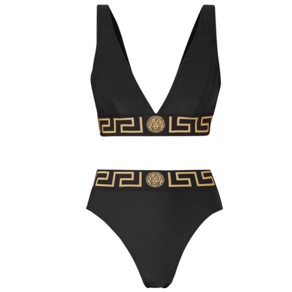 VERSACE Medusa Greca logo bikini set